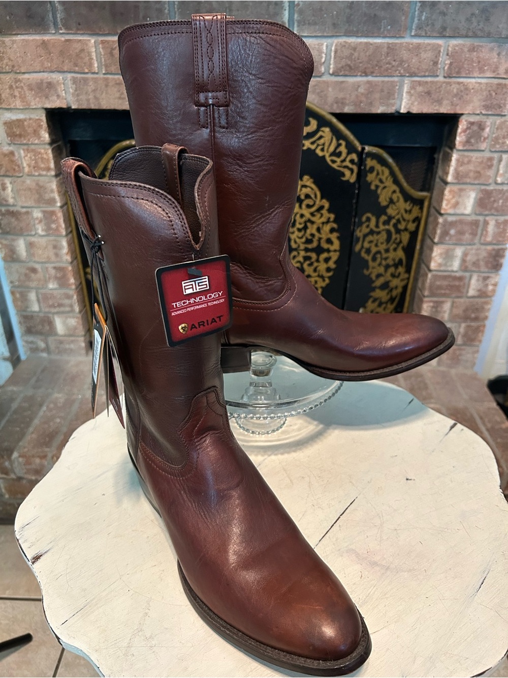 ARIAT Heritage Roper Men‘S Brown Western Cowboy Boots 11D Distressed ATS NWT